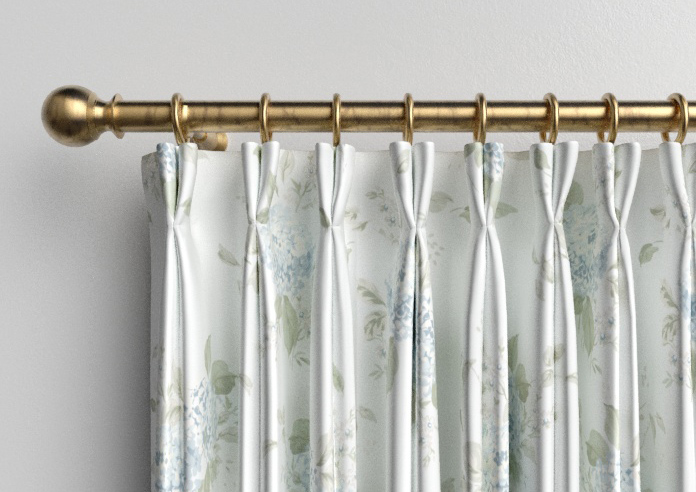 Shabby Chic by Rachel Ashwell Belle Hydrangea, Duck Egg - Made to Measure Curtains - Image 10